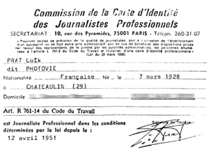 dos carte journaliste prat